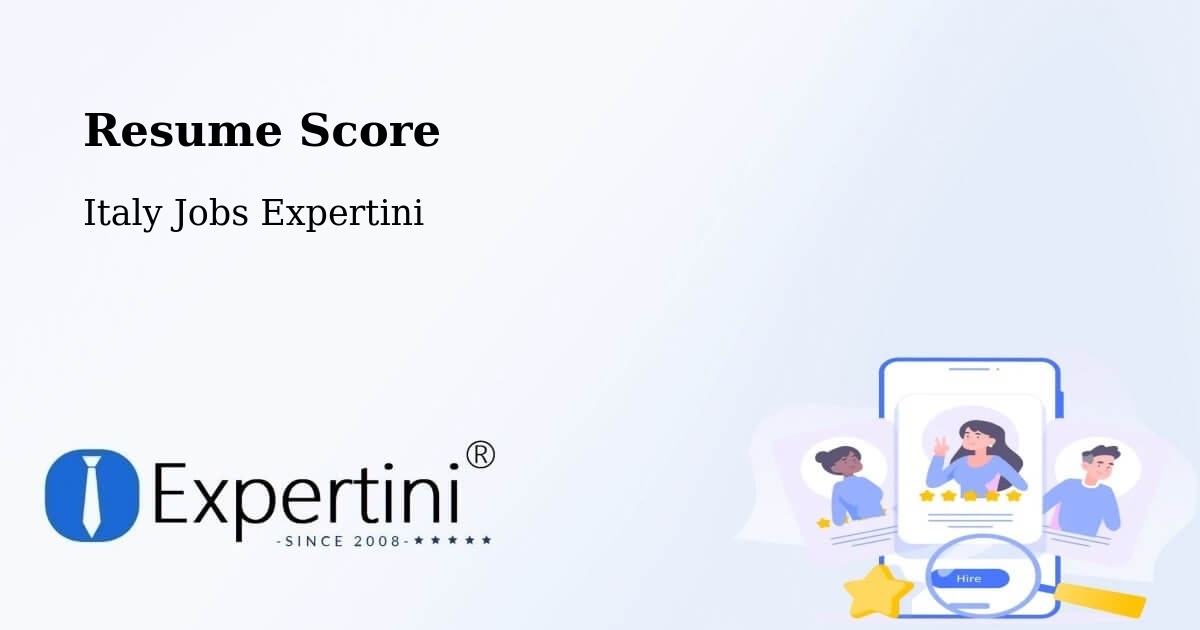 Resume Score & Job Description Match Tool – Ivrea - Italy Jobs Expertini